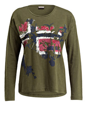 NAPAPIJRI Longsleeve SAENTIS mit Stickereien und Nietenbesatz