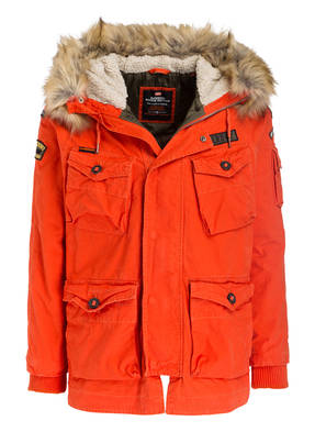 Superdry Parka ROOKIE mit Kunstfellbesatz