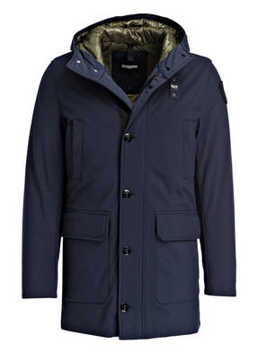 Blauer Daunenparka