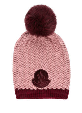 MONCLER Mütze mit Echtpelzbommel