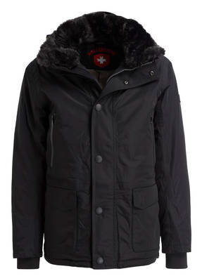 WELLENSTEYN Fieldjacket HALIFAX mit Kunstfellbesatz und abnehmbarer Kapuze