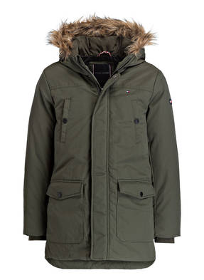 TOMMY HILFIGER Parka mit Kunstpelzbesatz
