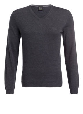 BOSS Feinstrickpullover VALLUM aus Schurwolle