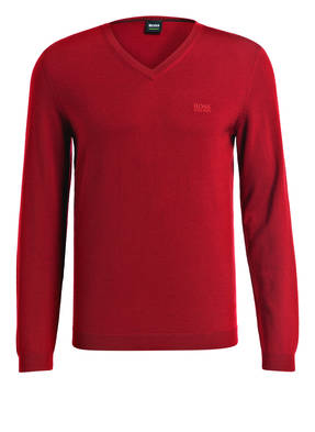 BOSS Feinstrickpullover VALLUM aus Schurwolle