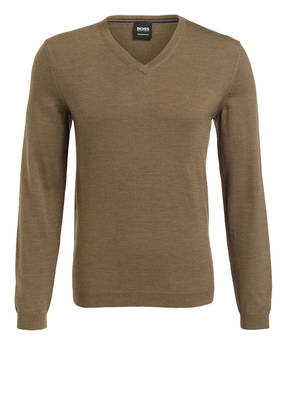 BOSS Feinstrickpullover VALLUM aus Schurwolle