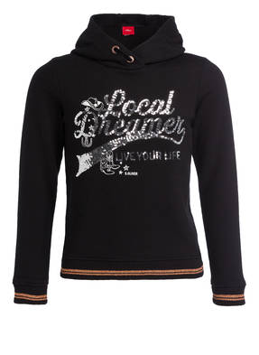 s.Oliver Hoodie mit Paillettenbesatz