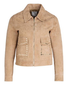 sandro Velourslederjacke