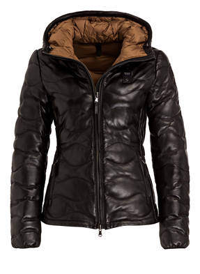 Blauer Lederjacke