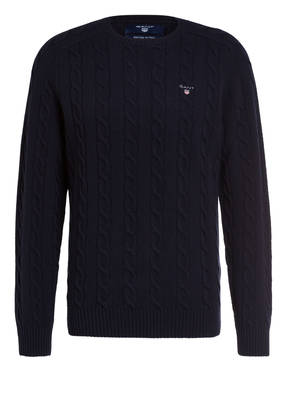 GANT Lambswool-Pullover mit Zopfmuster