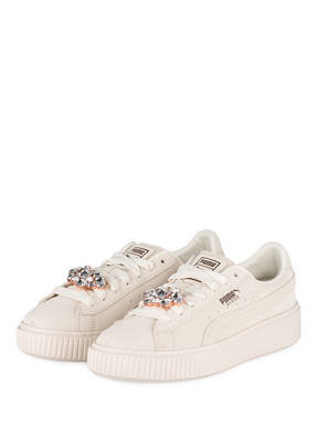 PUMA Sneaker SUEDE PLATFORM GEM mit abnehmbarer Schmuckbrosche