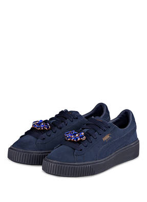 PUMA Sneaker SUEDE PLATFORM GEM mit abnehmbarer Schmuckbrosche