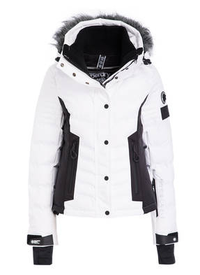 Superdry Skijacke LUXE SNOW PUFFER mit abnehmbarem Kunstpelzbesatz