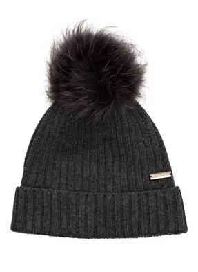 WOOLRICH Mütze mit Echtpelzbommel