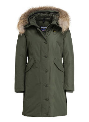 Blauer Daunenparka