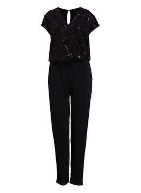 comma Jumpsuit mit Paillettenbesatz