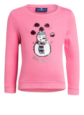 TOM TAILOR Sweatshirt mit Paillettenbesatz
