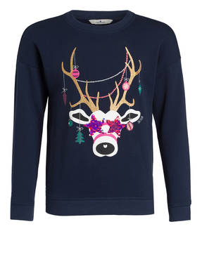 TOM TAILOR Sweatshirt mit Paillettenbesatz