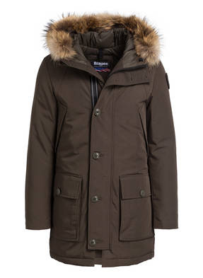 Blauer Daunenparka
