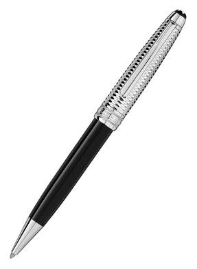 MONTBLANC Kugelschreiber MEISTERSTÜCK DOUÉ GEOMETRY PLATINUM-COATED