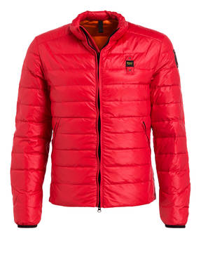 Blauer Daunenjacke