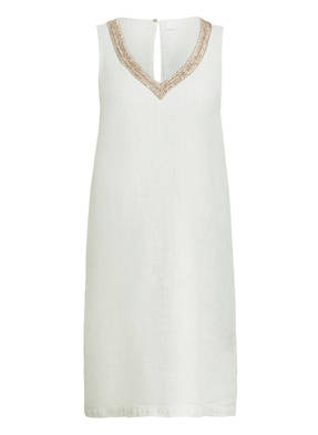 120%lino Leinenkleid mit Perlenbesatz