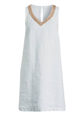 120%lino Leinenkleid mit Perlenbesatz