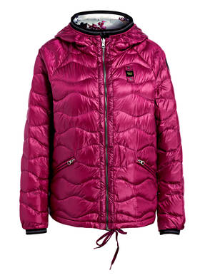 Blauer Wende-Daunenjacke
