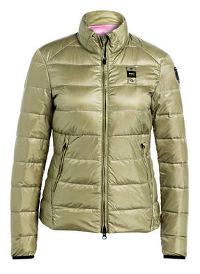 Blauer Daunenjacke