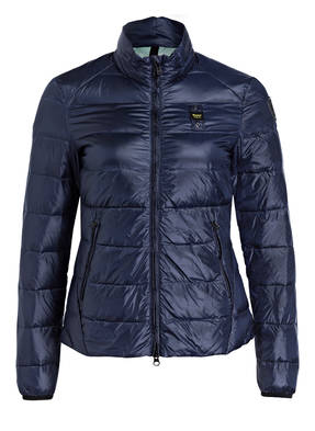 Blauer Daunenjacke