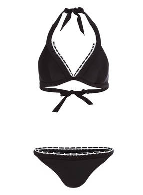 FIRE+ICE Neckholder-Bikini KALINA mit Häkelbesatz