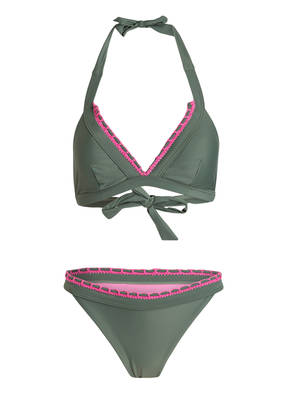 FIRE+ICE Neckholder-Bikini KALINA mit Häkelbesatz
