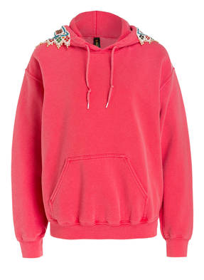 RAGYARD Hoodie mit Zierperlenbesatz