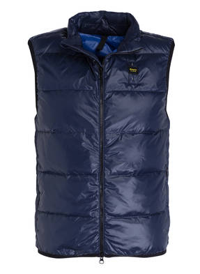 Blauer Daunenweste