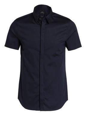 ARMANI EXCHANGE Halbarm-Hemd Slim Fit mit verdeckter Knopfleiste