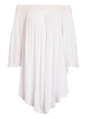 PINK PLANET Off-Shoulder-Tunika mit Häkelspitze