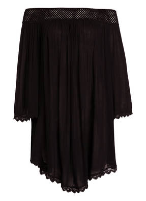 PINK PLANET Off-Shoulder-Tunika mit Häkelspitze