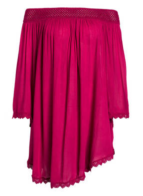 PINK PLANET Off-Shoulder-Tunika mit Häkelspitze