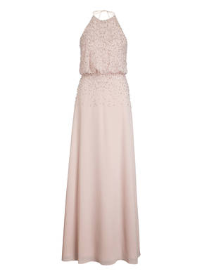 unique Abendkleid mit Stola und Schmucksteinbesatz