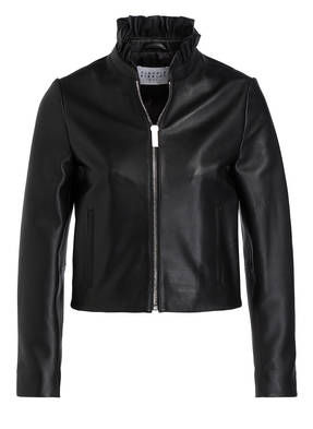 CLAUDIE PIERLOT Lederjacke COFFEE