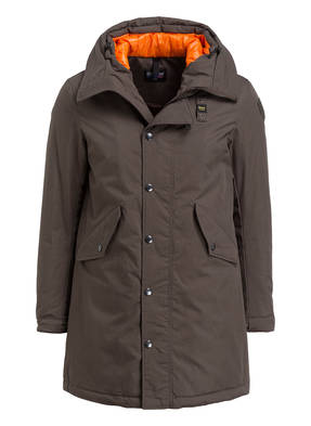 Blauer Parka