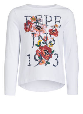 Pepe Jeans Longsleeve mit Schmucksteinbesatz