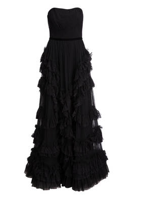 MARCHESA NOTTE Abendkleid mit Rüschenbesatz