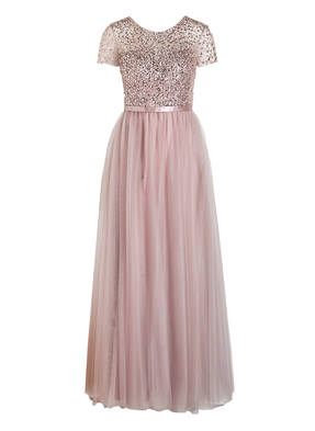 unique Abendkleid mit Schmucksteinen und Stola