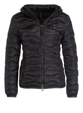Blauer Daunenjacke