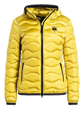 Blauer Daunenjacke