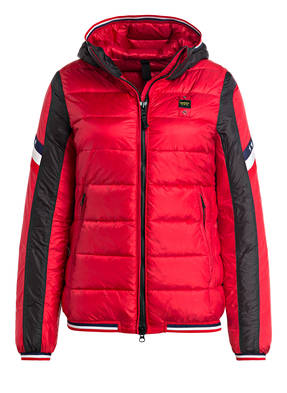 Blauer Daunenjacke