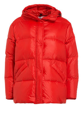 Blauer Daunenjacke