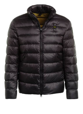 Blauer Daunenjacke