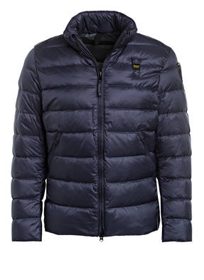 Blauer Daunenjacke