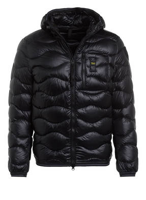 Blauer Daunenjacke